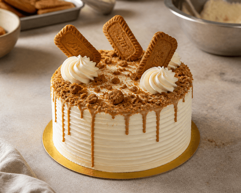 Crème & Crumb — Caramel Biscuit Cake